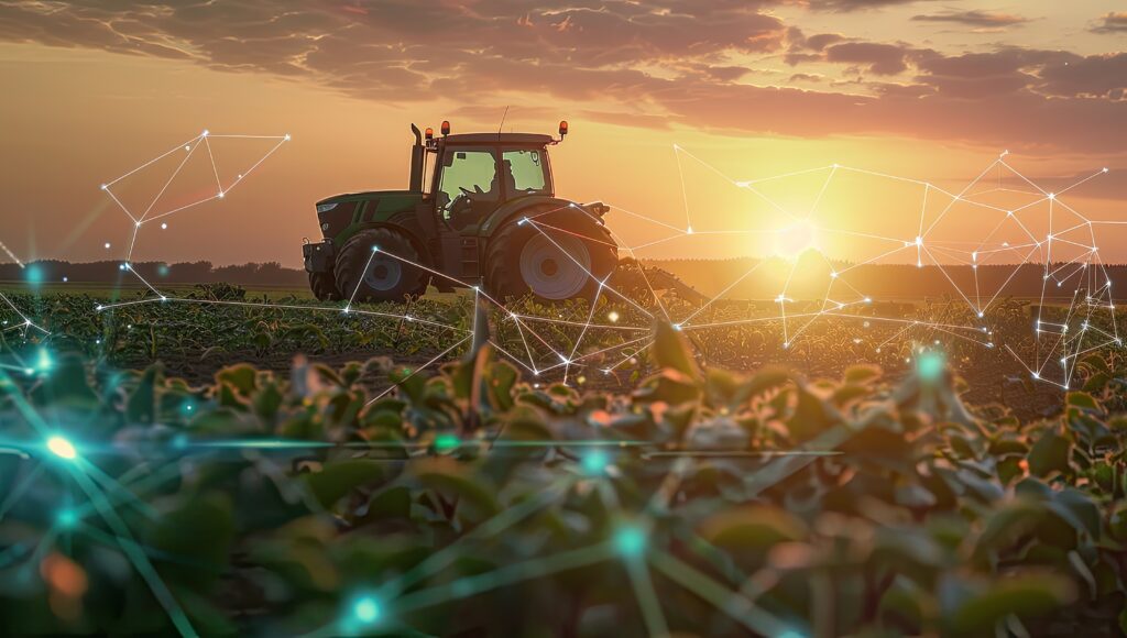 foto mostra o agronegócio com tecnologia